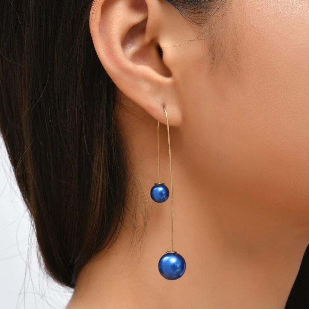 Elegant Blue Drop Earrings